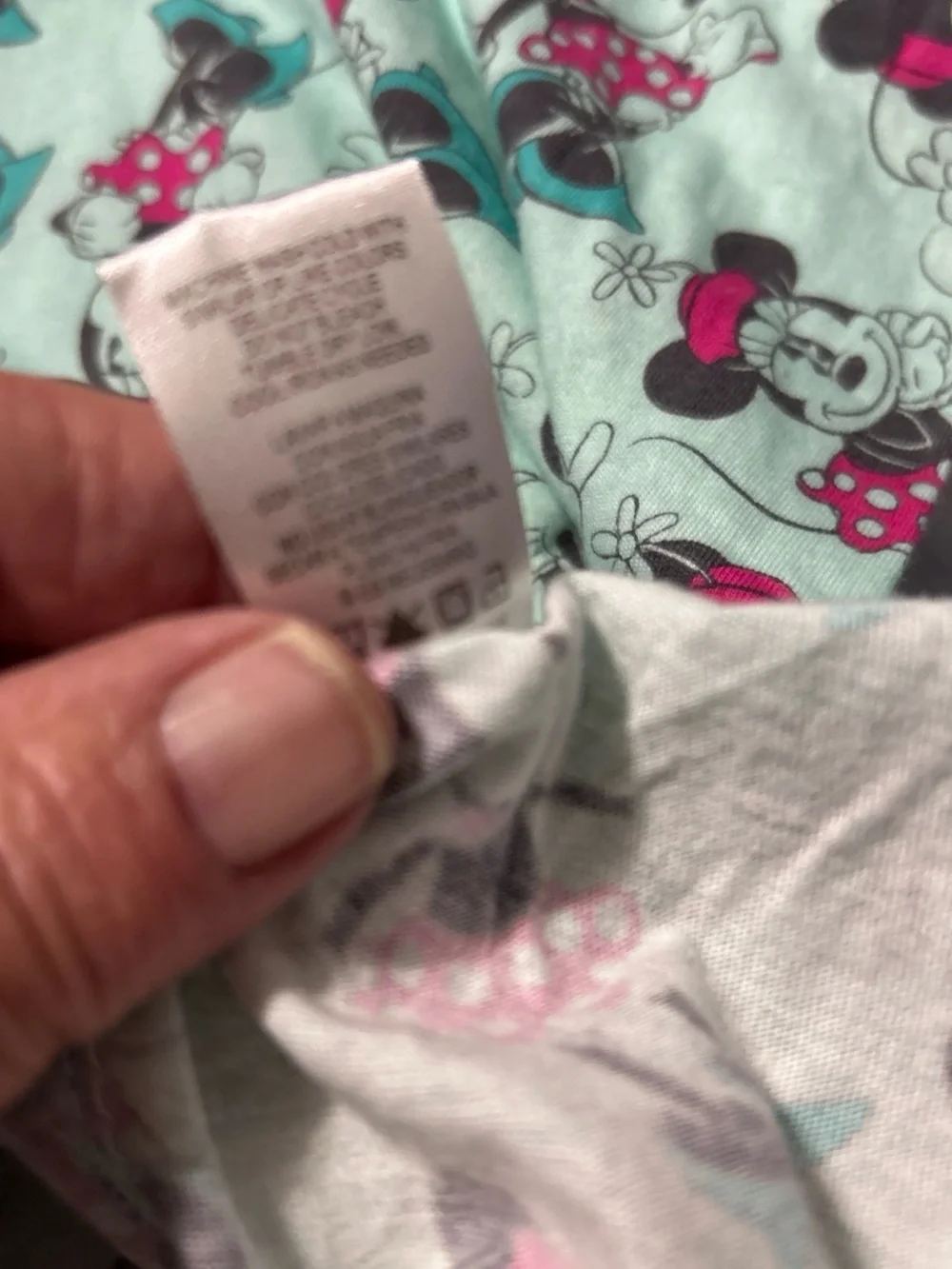 Disney Mint Green Minnie Mouse Pajama Pants with Pink Accents - Picture 5 of 5